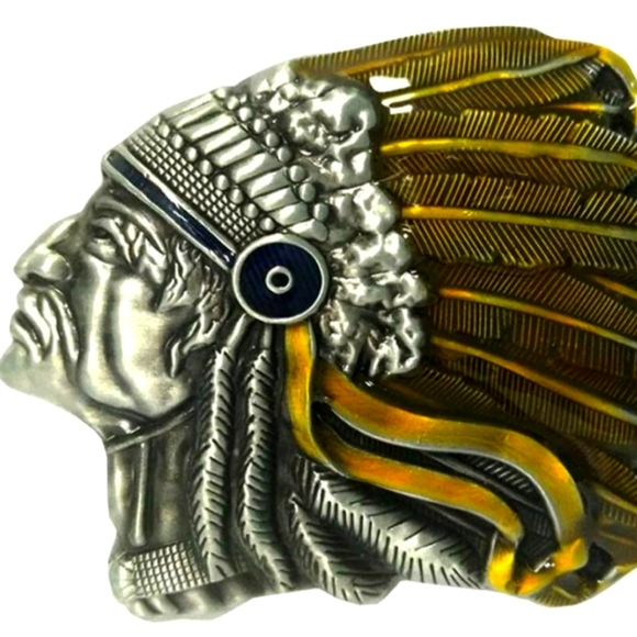 New Native American chief belt buckle - Picture 1 of 2